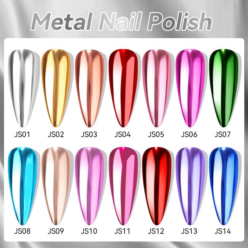 Quick - dry Metallic Mirror Nail Polish, No Baking Required - Serenity Spaces
