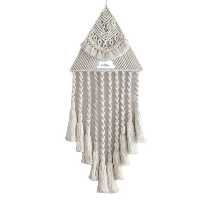 Handwoven Home Decor Triangle Dream Catcher Pendant - Serenity Spaces