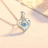 S925 Beating Heart - shaped Necklace Women Luxury Love Rhinestones Necklace Jewelry Gift For Valentine&