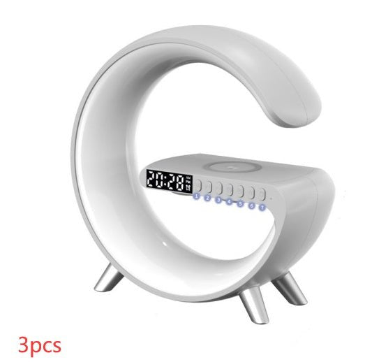 New Intelligent G Shaped LED Lamp Bluetooth Speake Wireless Charger Atmosphere Lamp App Control For Bedroom Home Decor - Serenity Spaces