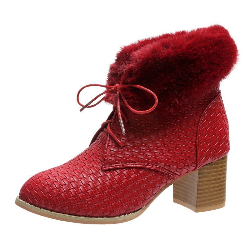 Block - heeled warm high heels - Serenity Spaces