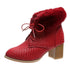 Block - heeled warm high heels - Serenity Spaces