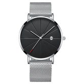 Simple calendar watch male creative waterproof quartz watch - Serenity Spaces