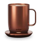 Temperature Control Smart Mug 2, 14 Oz, Copper, up to 1.5 - Hr Battery Life - App Controlled Heated Coffee/Tea Mug - Improved Design - Serenity Spaces