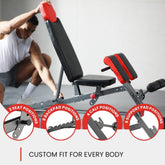 Multi - Functional FID Weight Bench for Full All - In - One Body Workout – Hyper Back Extension, Roman Chair, Adjustable Ab Sit up Bench, Incline Decline Bench, Flat Bench - Serenity Spaces
