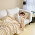 Soft Wind Bubble Velvet Blanket Warm Solid Rabbit Fur Blankets Double - sided Thickening Cover Throw Warm Fur Blanket - Serenity Spaces