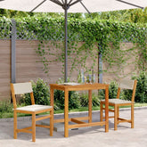 3 - piece balcony furniture set with cushions, solid acacia wood - Serenity Spaces
