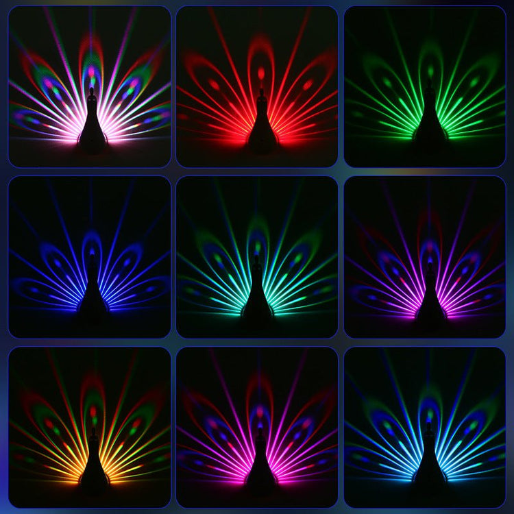 Peacocks Wall Lamp Colorful Ambient Lighting Modern Creative Atmosphere 3D Body Animal Lighting Lustre For Bedroom - Serenity Spaces
