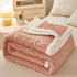 Blanket Double Thickened Warm Coral Fleece Sofa Blanket - Serenity Spaces
