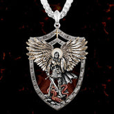 Warrior Guardian Holy Angel St. Michaels Pendant Necklace - Serenity Spaces