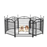 Dog Playpen Indoor 24 Inch 8 Panel Metal Dog Playpen - Serenity Spaces