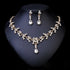 Rhinestone Pearl Earrings And Necklace Set Women - Serenity Spaces