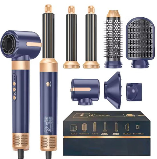MOQ300 Multifunctional 7 - in - 1 High - speed Hair Dryer Straight Comb - Serenity Spaces