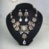 Rhinestone Pearl Earrings And Necklace Set Women - Serenity Spaces