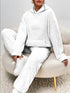 Winter Plush Pajama Set Fashion Casual Hooded Top and Elastic Band Pants Warm Set - Serenity Spaces
