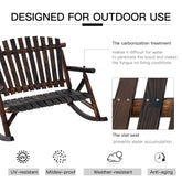 Classic Wooden High - Back Rocker, Carbonized For Garden Serenity & Relaxation, Durable Outdoor Furniture - Serenity Spaces