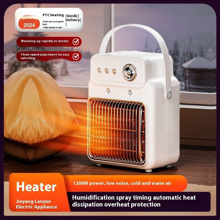 1200W 2 In 1 Efficient Room Heater Humidifying Table Heater Overheating Protections Heater Indoor Heater Suitable For Offices - Serenity Spaces
