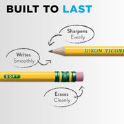 Wood-Cased Pencils, Unsharpened, #2 HB Soft, Yellow, 12 Count