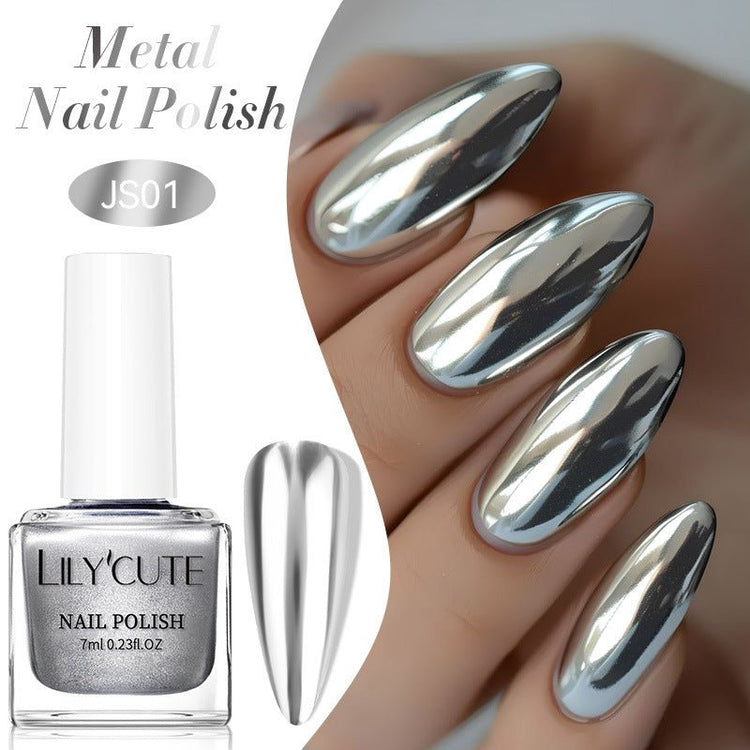 Quick - dry Metallic Mirror Nail Polish, No Baking Required - Serenity Spaces