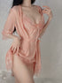 Ruoruo Sexy Lingerie Sexy Pure Color Mesh See - through Sling Women - Serenity Spaces