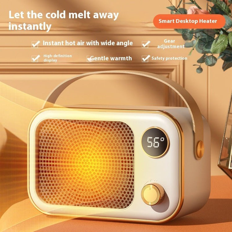 High - power Digital Display Warm Air Blower Desktop Office Small Heater - Serenity Spaces