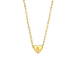Heart Initial Gold Necklace - Serenity Spaces