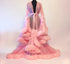 lingerie Women Fur Robe Hot See Through Mature Women Sexy Nightgowns Long Bridal Robes - Serenity Spaces