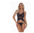 Dark Button Lingerie Lace Stitching Perspective Wrap Chest Sling Jumpsuit Women - Serenity Spaces