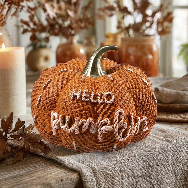 Halloween Pumpkin Decor for Halloween Decorations Indoor, Resin Pumpkin Decoration for Halloween Table Decor