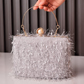 Tassel Handbags Women Dress Party Evening Bag Fashion Luxury Designer Square Bags Crossbody Shoulder Bag Ladies - Serenity Spaces