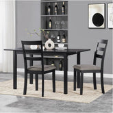 59 Extendable Dining Table, Modern House Dining Room Table For 4 - 8, Wooden Kitchen Table , Dining Room, Working Office, Home Living Room Furniture For Small Space, Black - Serenity Spaces