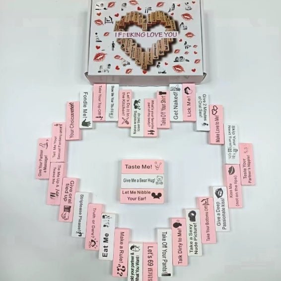 Couple Game Night Intimacy Block Tower Jenga Game Valentine Tumbling Tower Stacking Blocks Game Party Interactive Games 18 - Serenity Spaces