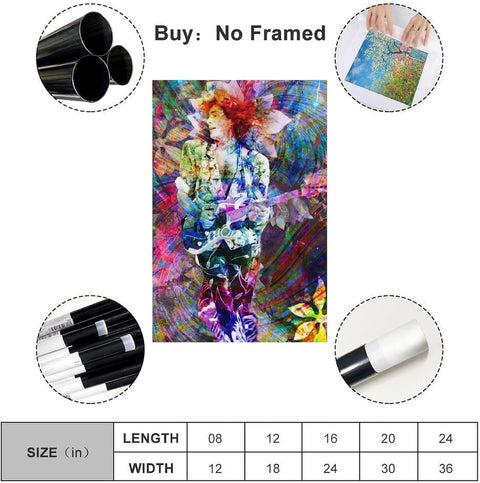 Abstract Canvas Wall Art Steve Vai Art Motivational Wall Art Inspirational Wall Art Poster and Wall Art for Living Room Modern Family Large Wall Art Posters 12X18Inch(30X45Cm)