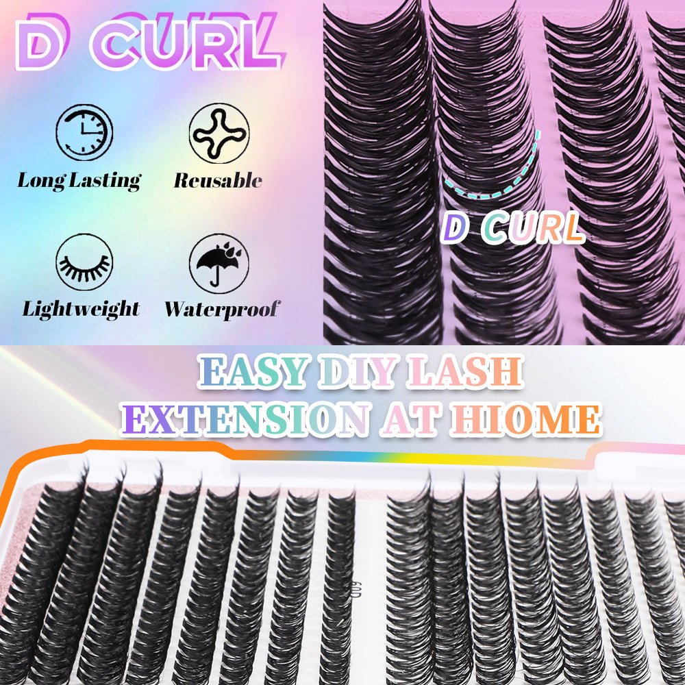32 Rows Of Eyelashes Book Cluster 640 Segmented Lashes Set - Serenity Spaces