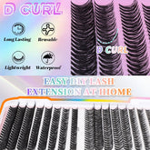 32 Rows Of Eyelashes Book Cluster 640 Segmented Lashes Set - Serenity Spaces