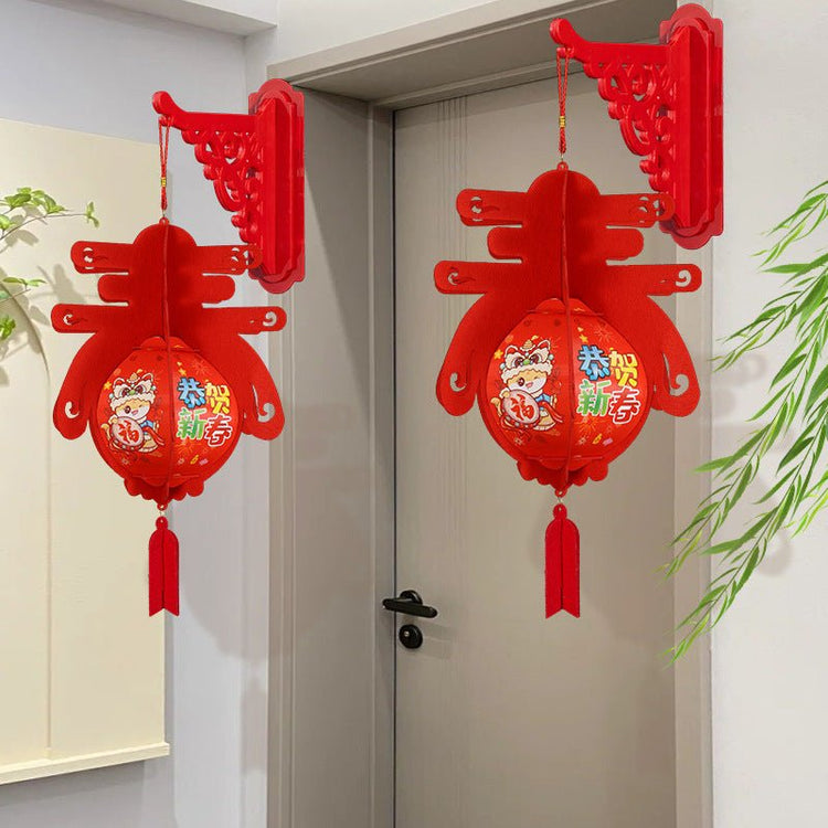 New Year Decorative Lantern Chinese New Year Pendant - Serenity Spaces