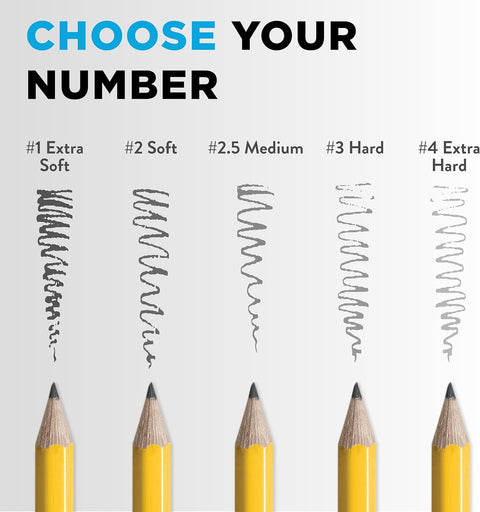 Wood-Cased Pencils, Unsharpened, #2 HB Soft, Yellow, 12 Count