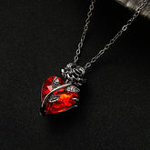 Punk Rose Love Necklace Fashion Personality Heart - shaped Clavicle Chain Pendant Necklace For Valentine&