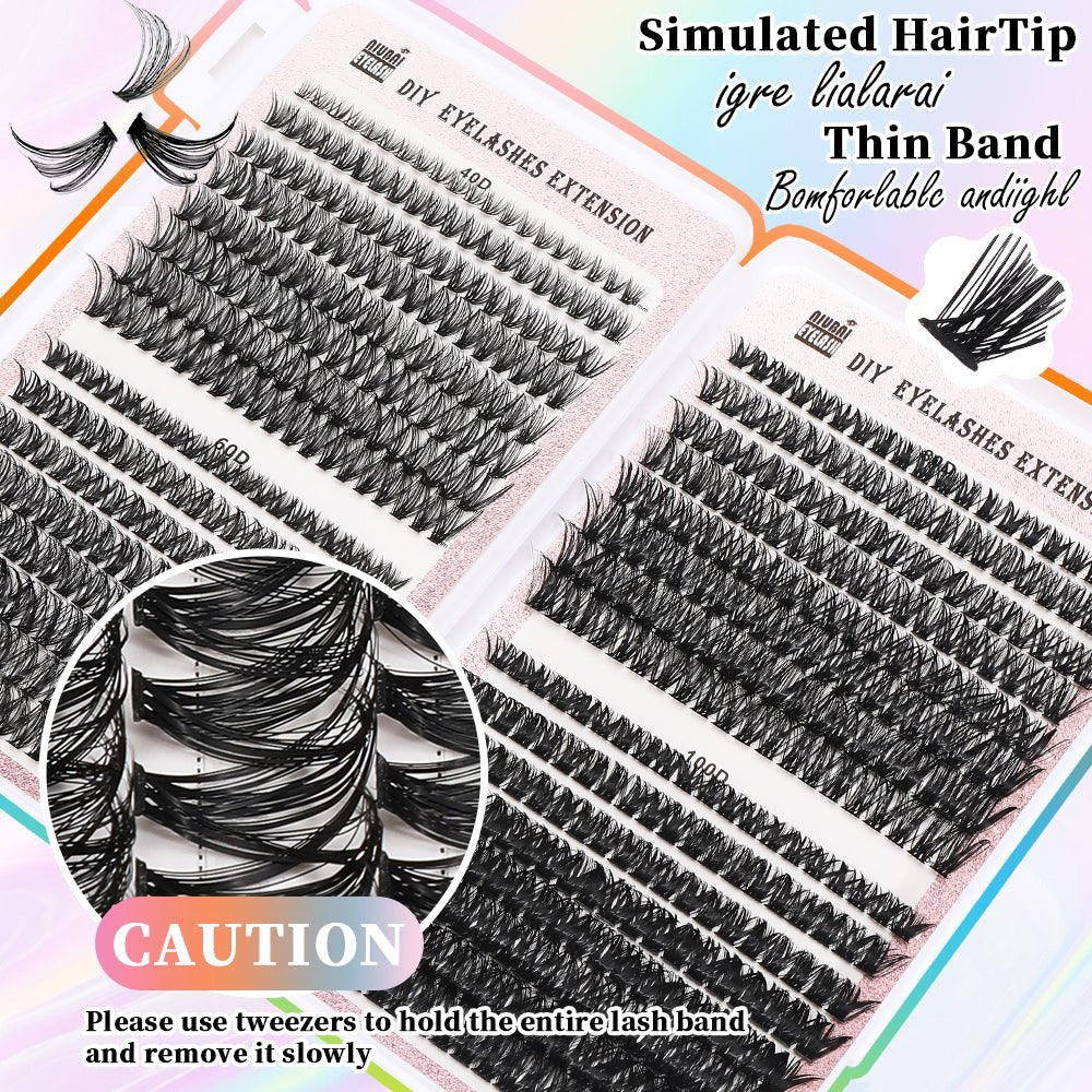 32 Rows Of Eyelashes Book Cluster 640 Segmented Lashes Set - Serenity Spaces