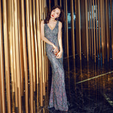 Sequin Party Dresses Long Section - Serenity Spaces