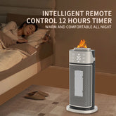 Desktop Warm Air Blower 3D Flame Humidifying Heater - Serenity Spaces