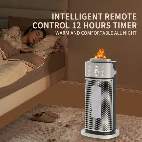 Desktop Warm Air Blower 3D Flame Humidifying Heater - Serenity Spaces