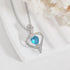 Rose Heart - shaped Necklace With Rhinestones Fashion Everlasting Flower Love Necklace For Women Valentine&