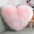 Throw Pillows Heart Shape Long Plush Fluffy Shaggy Cushion Cover Sofa Cushions Decorative Pillow Covers Pillowcase White - Serenity Spaces