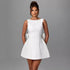 Fashion Big - Bowed Pearls Backless Dress Summer Slim Sleeveless A - line Dresses For Party Evening Women&