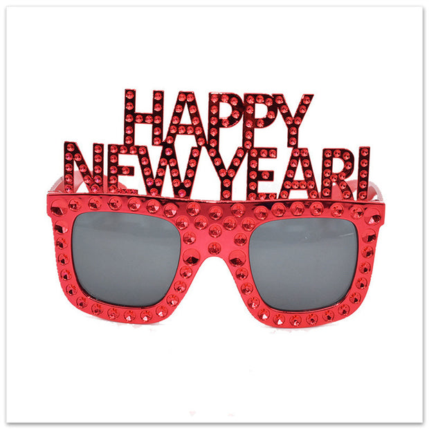 HAPPY NEW YEAR Funny Glasses NEW YEAR Party Glasses