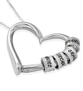 Personalized Heart Necklaces Women Jewelry Custom Name Necklaces & Pendants Mothers Day Gift - Serenity Spaces