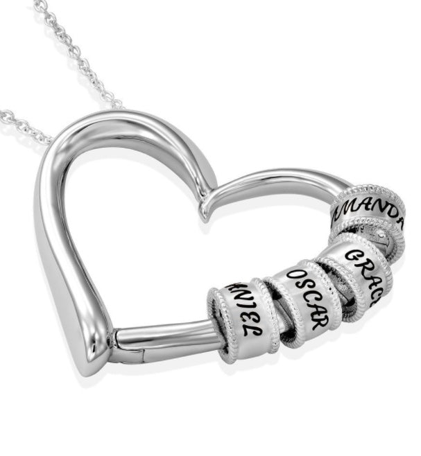 Personalized Heart Necklaces Women Jewelry Custom Name Necklaces & Pendants Mothers Day Gift - Serenity Spaces
