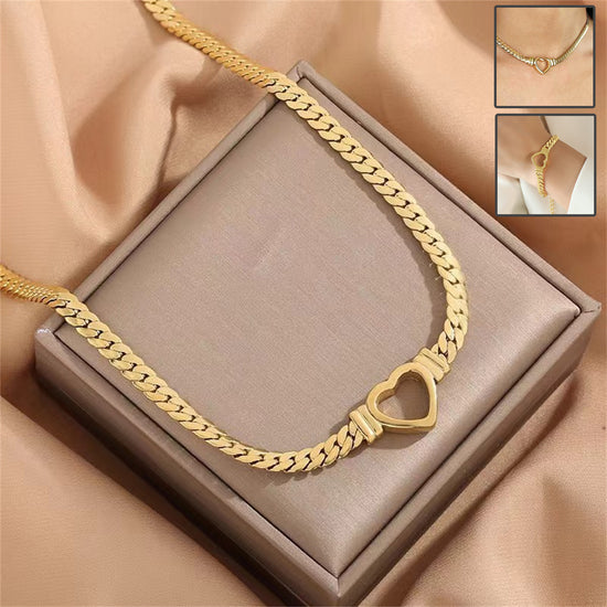 Personalized Love Chain Necklace Bracelet For Women Fashion Titanium Steel Non - fading Clavicle Chain Jewelry - Serenity Spaces