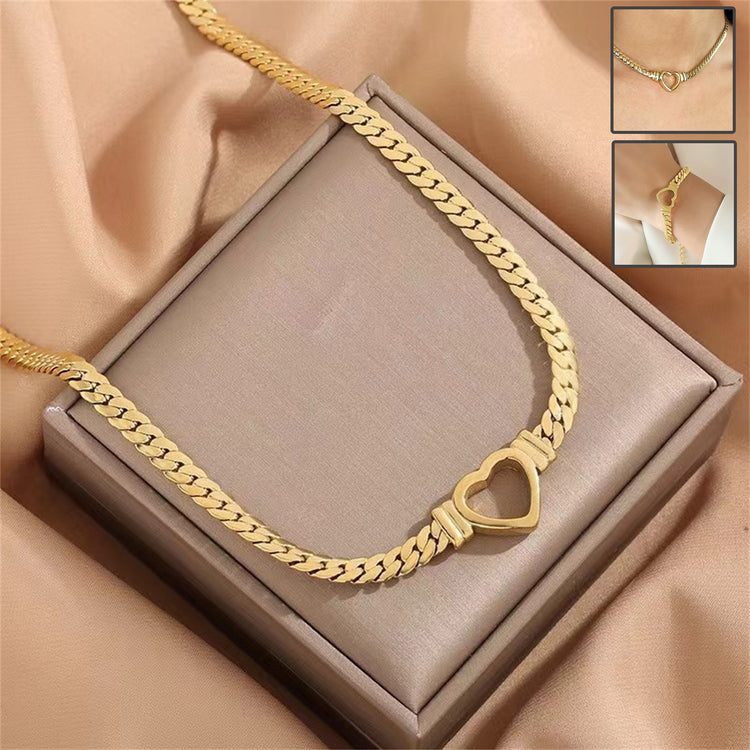 Personalized Love Chain Necklace Bracelet For Women Fashion Titanium Steel Non - fading Clavicle Chain Jewelry - Serenity Spaces